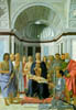 Пьетро делла Франческа. "Мадонна с ангелами, святые и Федерико да Монтефельтро." 1472-1474 гг.