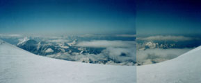 Панорама с седловины Эльбруса